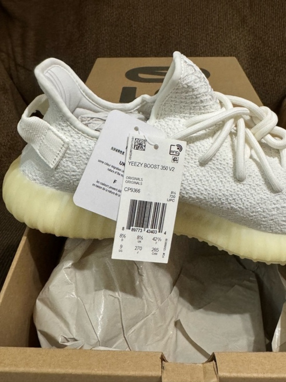 adidas Yeezy Boost 350 V2 White I Men’s I Style CP9366 I Size 9
